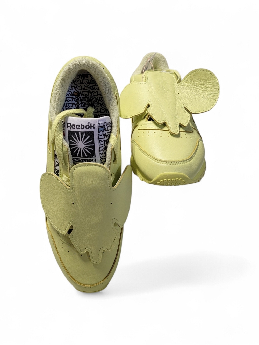 Men's Reebok X Eames Office Elephant Classic Running Sneaker In Yellow Leather